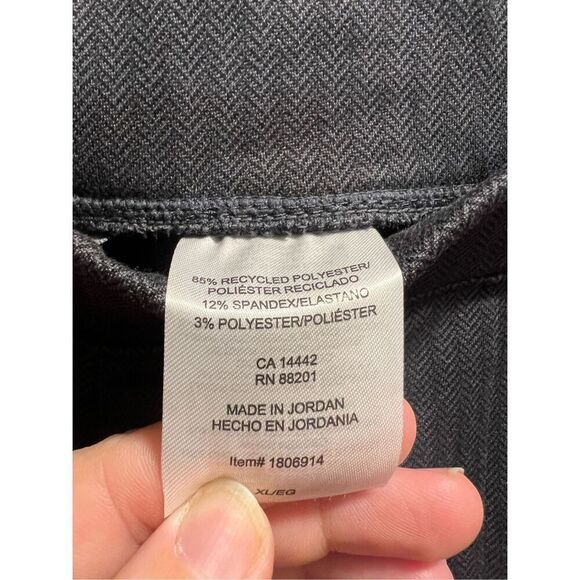 Mondetta Black & Grey Herringbone Straight Leg Pants Woman’s XL NEW - Picture 7 of 14